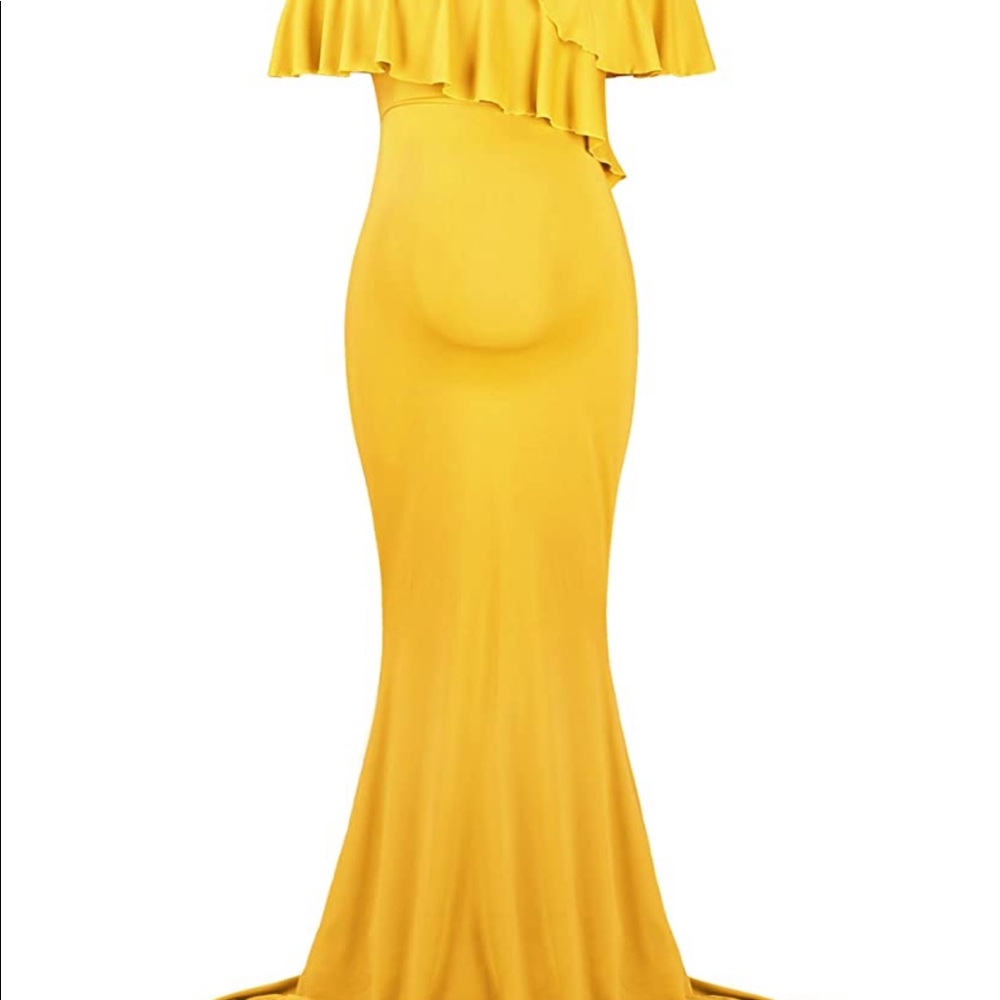 Off the shoulder maternity maxi dress